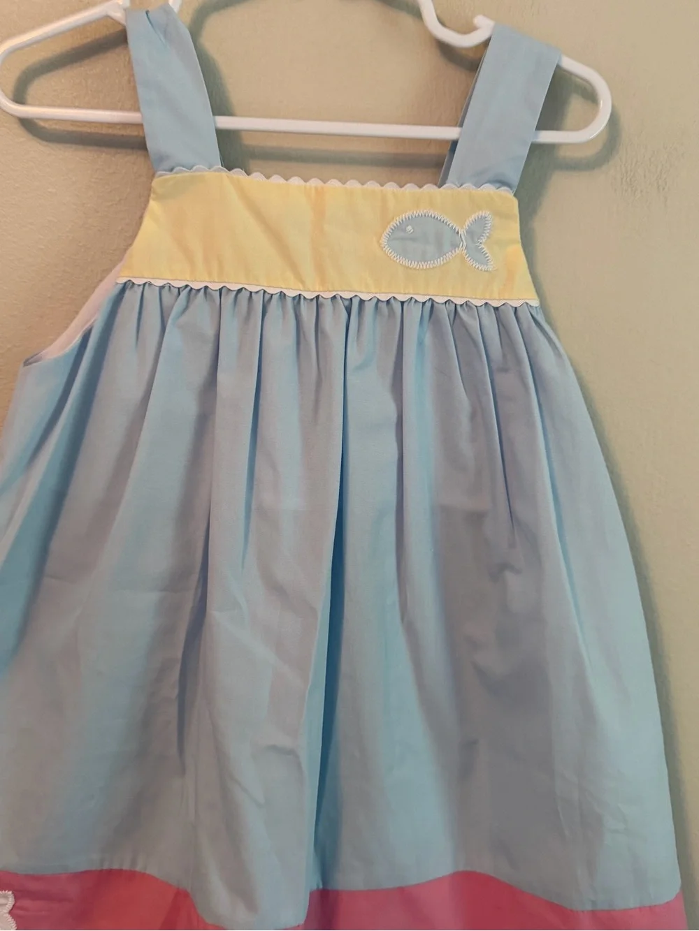 The Beaufort Bonnet Company Blue Fish Ric Rac Dress